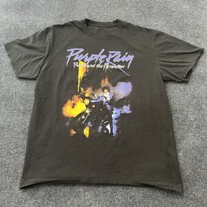 Prince Purple Rain Shirt Mens XL Black Movie Poster Graphic Band Tee Music 80s